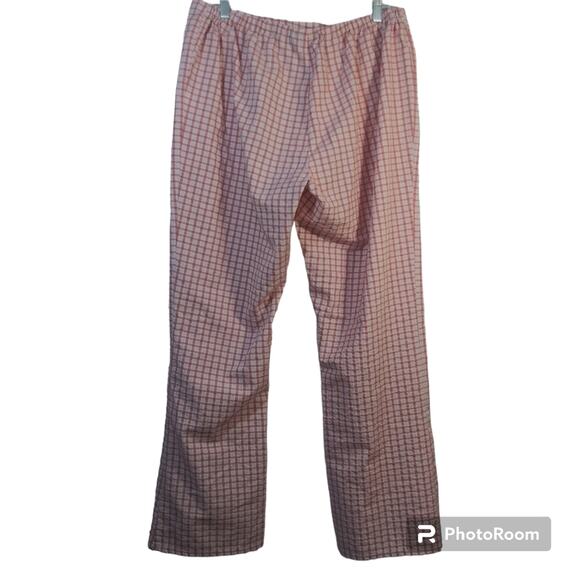 ASOS DESIGN Casual Flare Pants in Pink Check Size 12 - Picture 3 of 8